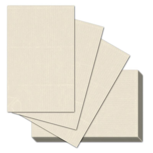 100x ARTOZ A7 Karten, ungefalzt - 6,6 x 10,3 cm - Chamois (Creme) - Mini-Kärtchen - 220 g/m² - Tischdeko, Tischkarten, Visitenkarten - Serie 1001