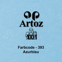 ARTOZ 50x quadratische Faltkarten - Azur (Blau) - 155 x 155 mm Karten blanko zum Selbstgestalten - 220 g/m² gerippt