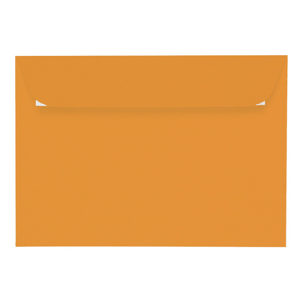 ARTOZ 50x Briefumschläge DIN C6 Orange - 16,2 x 11,4 cm - haftklebend - gerippte Kuverts ohne Fenster - Serie Artoz 1001