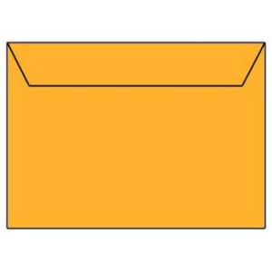 ARTOZ 50x Briefumschläge DIN C6 Orange - 16,2 x 11,4 cm - haftklebend - gerippte Kuverts ohne Fenster - Serie Artoz 1001