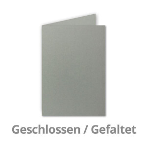 50 Faltkarten B6 - Graphit - Dunkel-Grau - Blanko Doppel-Karten - 12 x 17 cm - sehr formstabil - für Drucker geeignet - Serie: FarbenFroh