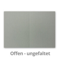 50 Faltkarten B6 - Graphit - Dunkel-Grau - Blanko Doppel-Karten - 12 x 17 cm - sehr formstabil - für Drucker geeignet - Serie: FarbenFroh