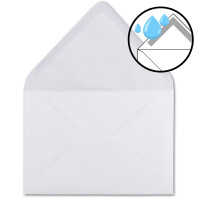 Briefumschläge in Hochweiß - 50 Stück - DIN C5 Kuverts 22,0 x 15,4 cm - Nassklebung ohne Fenster - Weihnachten, Grußkarten - Serie FarbenFroh