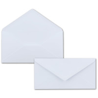 Kartenset inklusive Briefumschläge - 50er-Set - Blanko Einladungskarten in hochweiß - DIN Lang - 11 x 22 cm - Faltkarte / Klappkarte mit Umschlag - GUSTAV NEUSER