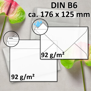 DIN B6 Briefumschlag  transparent - 92 g/m&sup2; -...