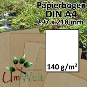 DIN A4 Papierbogen - Kraftpapier - 2-farbig braun/grau -...