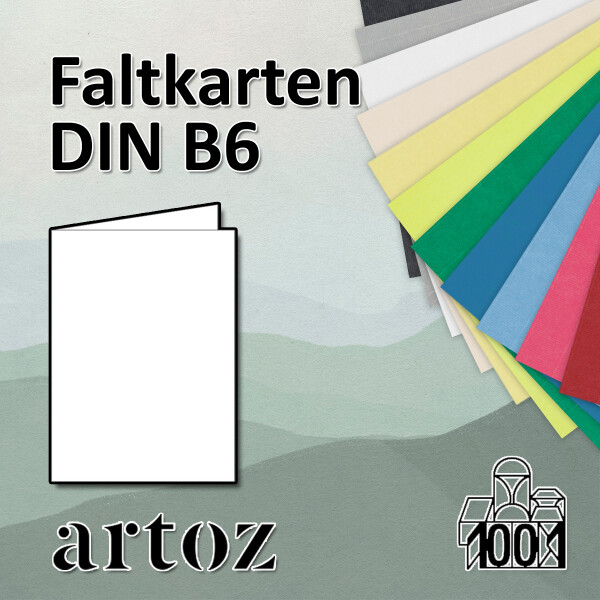 ARTOZ Serie 1001 - DIN B6 Faltkarte mit Egoutteur-Rippung- 12,0 x 16,9 cm - 220 g/m²