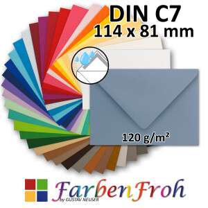 DIN C7 Briefumschlag - Na&szlig;klebung - 11,4 x 8,1...