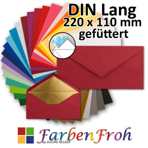 DIN lang Briefumschlag - gef&uuml;ttert -...