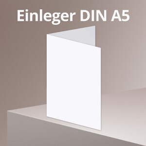 Einleger - DIN A5 - wei&szlig;, creme, transparent,...