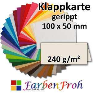 Tischkarte gerippt - 10,0 x 5,0 cm - 240 g/m&sup2; -...