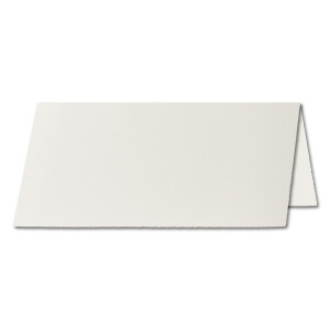 12x DIN Lang Faltkarten Set hochdoppelt mit Umschlägen Weiß, Büttenpapier, 100 x 210 mm - 240 g/m² - Kartenset aus Bütten