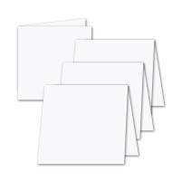 50x quadratische Einlege-Blätter, weiß - 13 x 13 cm, Doppel-Einleger ,  12,65 €