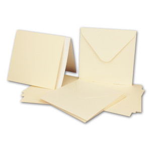 Quadratisches Karten-Set mit Briefumschl&auml;gen...