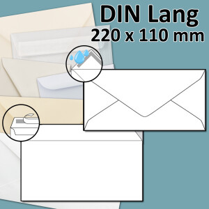 DIN lang Briefumschlag - 22,0 x 11,0 cm - NEUSER PAPIER