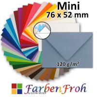 Mini Briefumschlag - Nassklebung - 7,6 x 5,2 cm - 120 g/m² - FarbenFroh by GUSTAV NEUSER