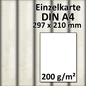 DIN A4 Einzelkarte marmoriert - 29,7 x 21,0 cm - 200...