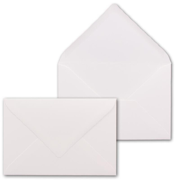 200 Brief-Umschläge mit Wellenschnitt - Hoch-Weiß - DIN C6 - 114 x 162 mm - 11,4 x 16,2 cm - mit wellenförmigen Rändern - Nassklebung - FarbenFroh by GUSTAV NEUSER