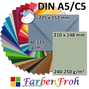 Einzelkarten-Set DIN A5/ DIN C5 - Karten und...