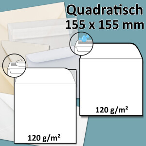 quadratischer Briefumschlag - 15,5 x 15,5 cm - NEUSER PAPIER
