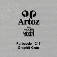 ARTOZ 150x Tischkarten - Graphit (Grau) - 45 x 100 mm blanko Platz-Kärtchen - Faltkarten für festliche Tafel - Tischdekoration - 220 g/m² gerippt