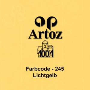 ARTOZ 200x Tischkarten - Lichtgelb (Gelb) - 45 x 100 mm blanko Platz-Kärtchen - Faltkarten für festliche Tafel - Tischdekoration - 220 g/m² gerippt