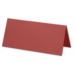 ARTOZ 400x Tischkarten - Baccara (Rot) - 45 x 100 mm blanko Platz-Kärtchen - Faltkarten für festliche Tafel - Tischdekoration - 220 g/m² gerippt