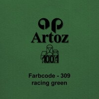 ARTOZ 75x DIN A6 Faltkarten-Set mit Umschlägen - Racing Green (Grün) - 105 x 148 mm - gerippte Bastelkarten blanko mit Brief-Umschlägen - 220 g/m²