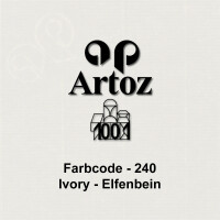 ARTOZ 400x DIN A5 Faltkarten-Set mit Umschlägen - Ivory-Elfenbein (Creme) - 148 x 210 mm - gerippte Bastelkarten blanko mit Brief-Umschlägen - 220 g/m²