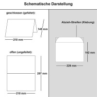 ARTOZ 250x DIN A5 Faltkarten-Set mit Umschlägen - limette (Grün) - 148 x 210 mm - gerippte Bastelkarten blanko mit Brief-Umschlägen - 220 g/m²