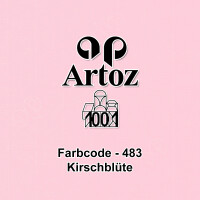 ARTOZ 100x DIN A5 Faltkarten-Set mit Umschlägen - kirschblüte (Rosa) - 148 x 210 mm - gerippte Bastelkarten blanko mit Brief-Umschlägen - 220 g/m²