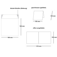 ARTOZ NORDANA 200x Quadratisches Faltkarten-Set mit Umschlägen - brown glow - 300 g/m² - 15,5 x 15,5 cm - schimmerndes Papier zum Basteln & Drucken