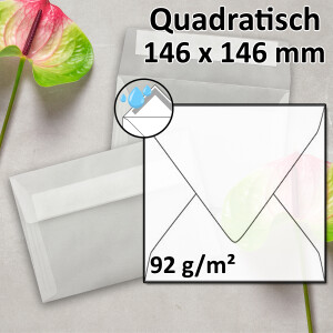 quadratischer Briefumschlag transparent -...