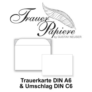 Trauer-Serie - Einzelkarte DIN A6 + Umschlag DIN C6