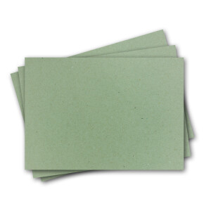 25 Stück Karte mit Umschlag Set - Einzel-Karten Din A5 - 14,8 x 21 cm Kraftpapier Grün mit Umschlägen Din C5 - 15,7 x 22,5 cm - Nassklebung