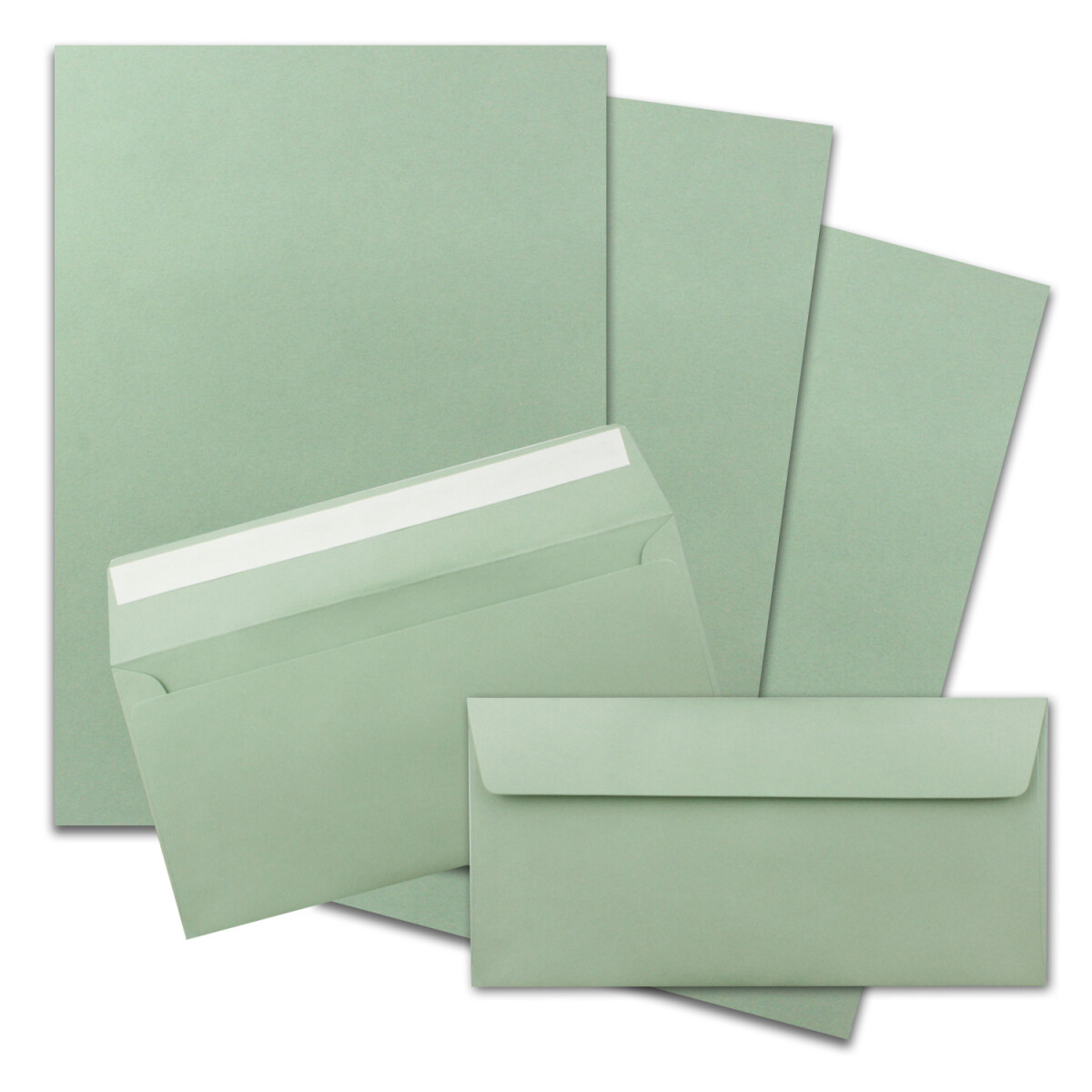 50x Briefpapier Set DIN A4 mit DIN Lang Briefumschlägen, Haftklebung ,  16,95 €