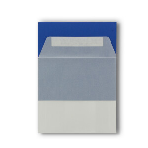 25x Quadratische Brief-Umschläge ohne Fenster in Transparent Weiß - 15,5 x 15,5 cm - Haftklebung - Für Hochzeits-Karten, Einladungskarten und mehr - Serie FarbenFroh