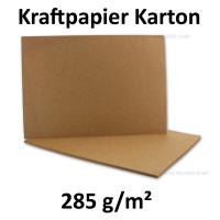 DIN A4 Einzelkarte - Kraftpapier - 29,7 x 21,0 cm - 280...
