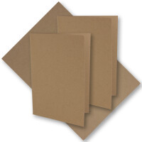 DIN B6 Klappkarte - Kraftpapier - 16,9 x 12,0 cm - 240...