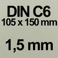 DIN C6 Grau-Braun - 1,5 mm