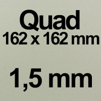Quadratisch (16,2 x 16,2 cm) Grau-Braun - 1,5 mm