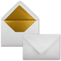DIN B6 Briefumschlag - mit Gold- und Silberfutter -...