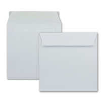 quadratischer Briefumschlag - mit grauem Innendruck - gerade Klappe - Haftklebung - 22,0 x 22,0 cm - 100 g/m ² - NEUSER PAPIER
