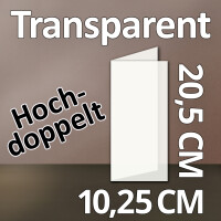 10,25 x 20,5 - Transparent - Hochdoppelt