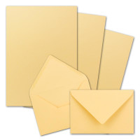 150x Briefpapier-Sets DIN A5 mit C6 Briefumschlägen - Honiggelb