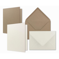 Kartenpaket DIN A6 / C6 - Dunkelrot / Dunkelgrün - Faltkarten mit Falz A6 - 10,5 x 14,8 cm & Umschläge C6 - 11,4 x 16,2 cm - ideal für Weihnachten, Grußkarten und Einladungen