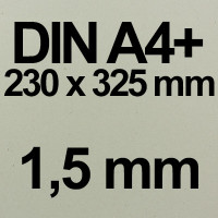 DIN A4+  Grau - 1,5 mm