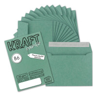 Vintage-Umschl&auml;ge DIN B6 - Kraftpapier - braun -...