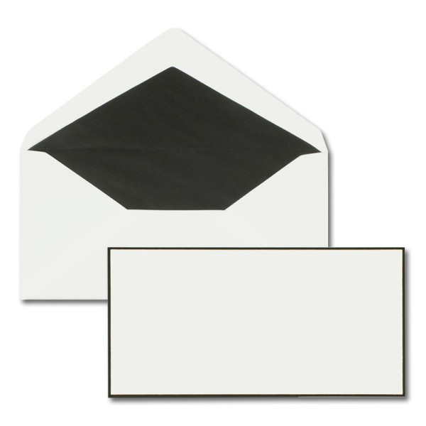 Weiß mit schwarzem Trauer-Rand (handgezogen)