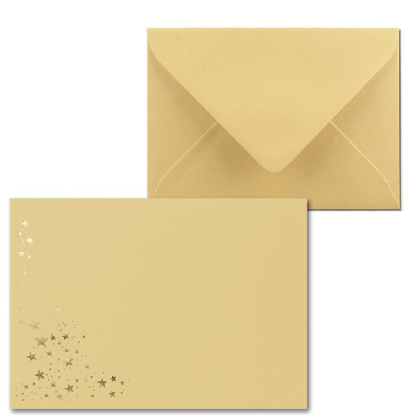 Umschlag Karamellbraun  //  Sterne Gold